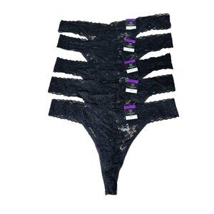 Lot Of 5 INC Black‎ Lace Thong 2XL Panty Underwear Panties New XXL